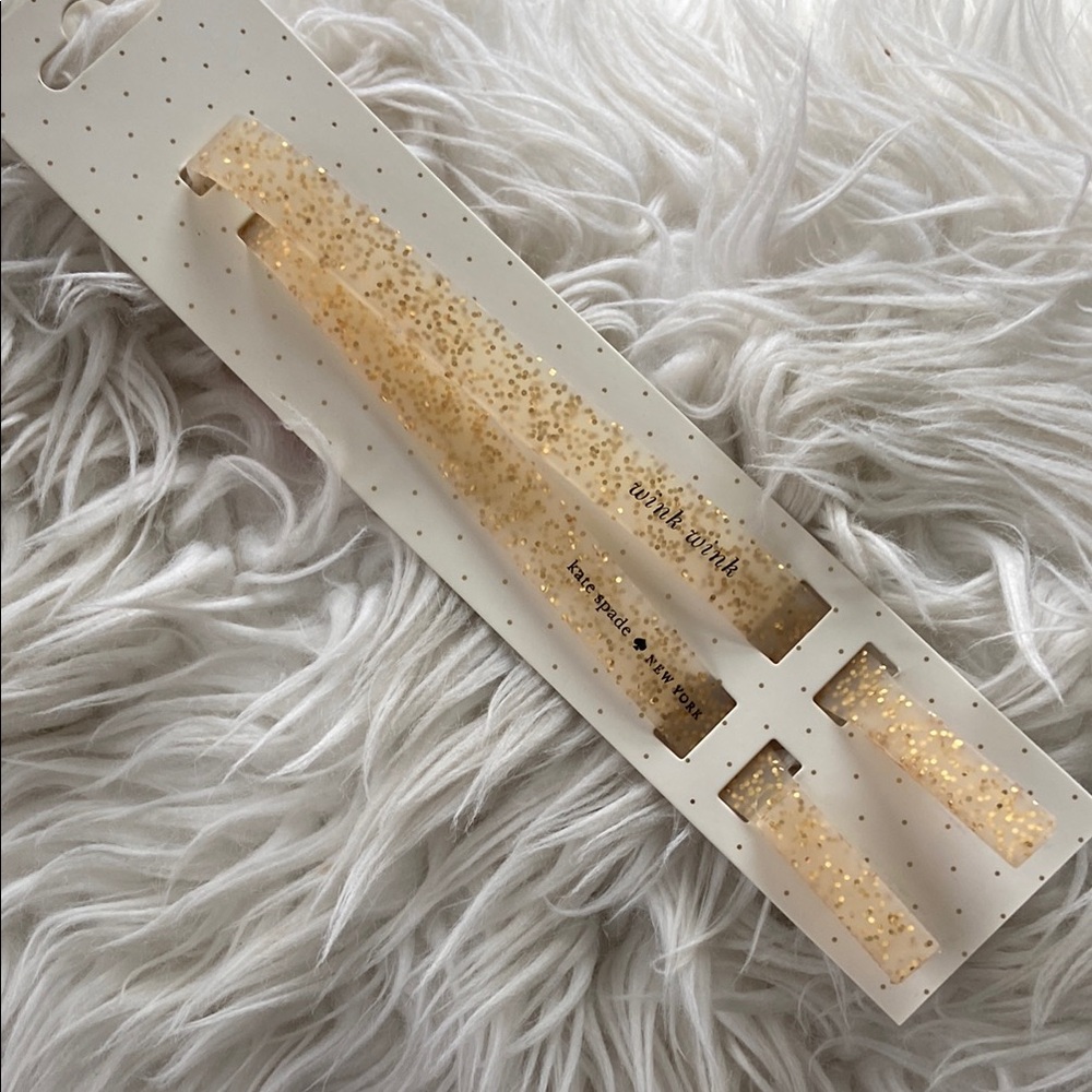 Kate Spade New York “Wink Wink” Gold Glitter Sunglass Strap